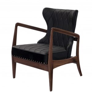 SILLON OCASIONAL MID CENTURY NEGRO